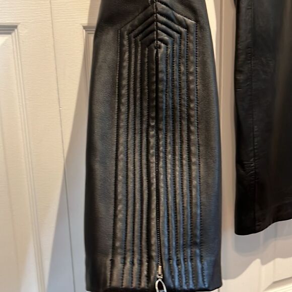 Betty Barclay Black‎ Italian Leather High Waist Pants Size 8-10 see measurements - Picture 5 of 15